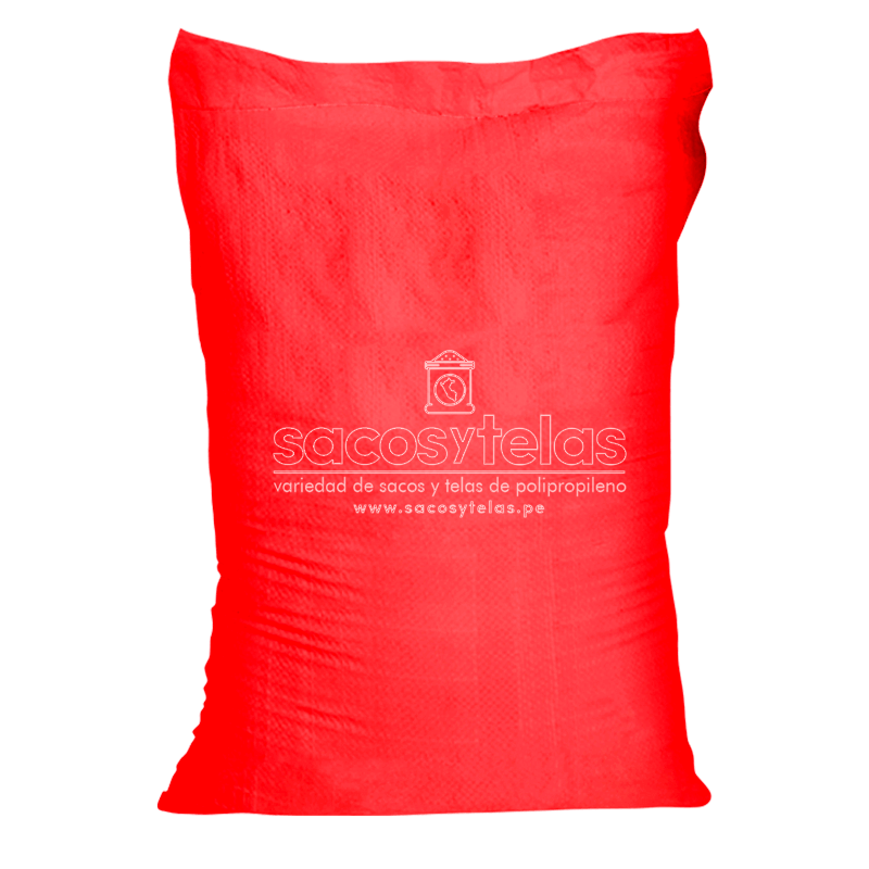 Saco de rafia rojo
